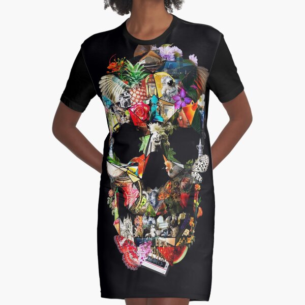 Fragile Skull 2 Graphic T-Shirt Dress