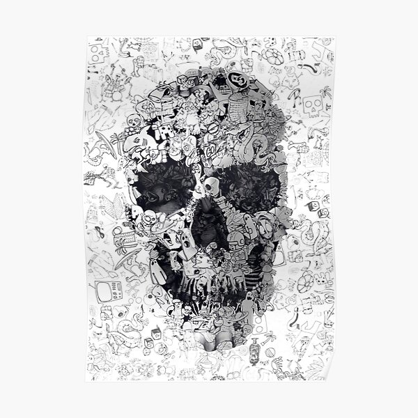 Doodle Skull Poster