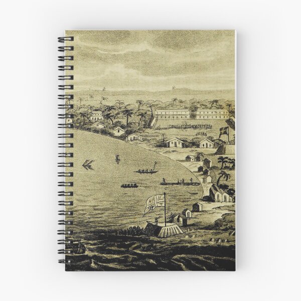 Item preview, Vintage Bridgetown Barbados Pictorial Map (1820) designed and sold by BravuraMedia.