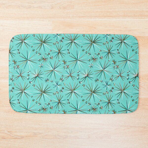 Item preview, Mid CenturySputnik pattern, Robins Egg Blue designed and sold by Marymarice.