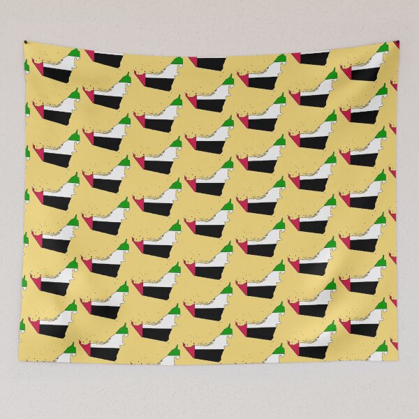 Item preview, UAE United Arab Emirates Map With Flag designed and sold by Havocgirl.