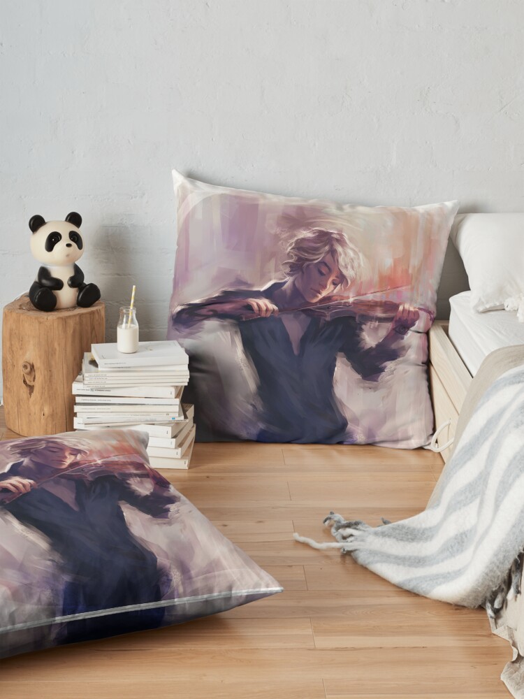Alternate view of Violin and James Carstairs Floor Pillow