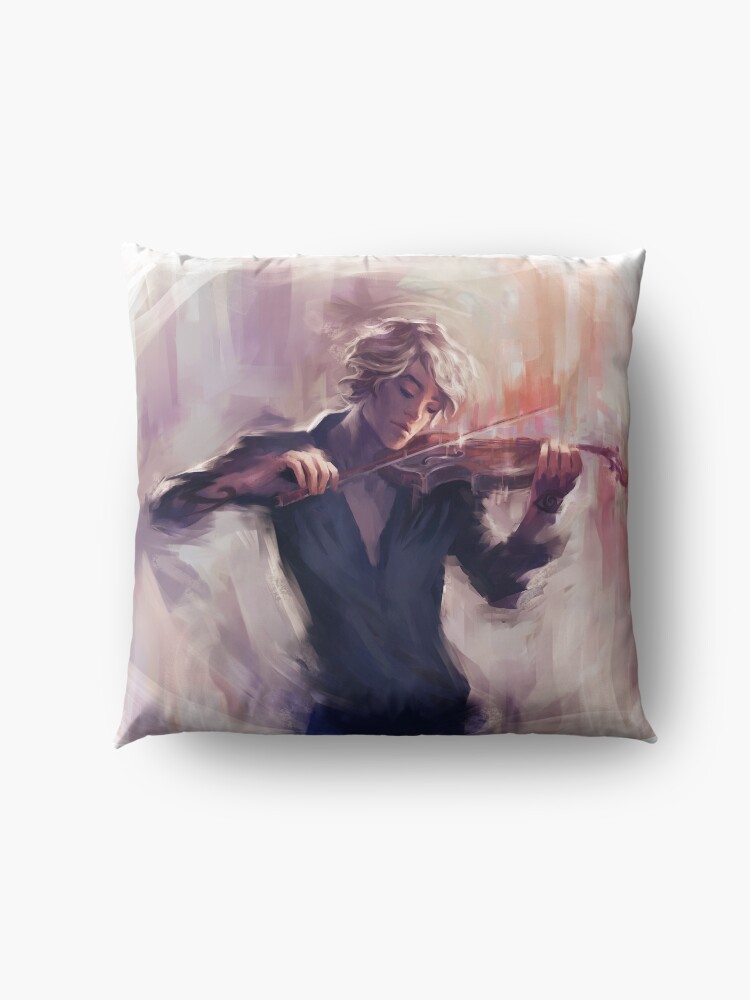 Alternate view of Violin and James Carstairs Floor Pillow