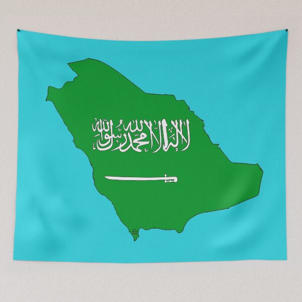 Item preview, Saudi Arabia Map With Saudi Flag designed and sold by Havocgirl.