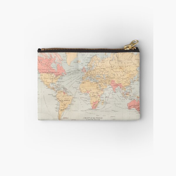 Item preview, Vintage British Empire World map (1890) designed and sold by BravuraMedia.
