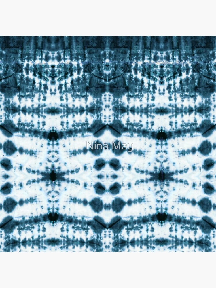 Thumbnail 2 of 2, Tote Bag, Teal Shibori Tribe designed and sold by ninabmay.