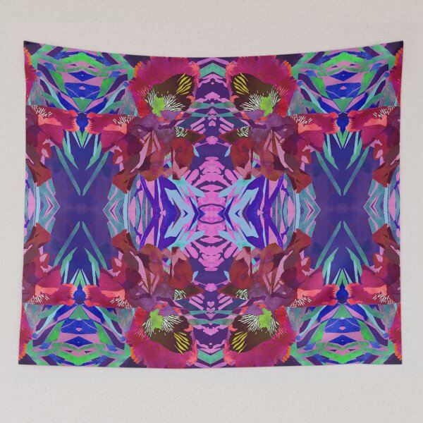 Item preview, Watercolor Iris Flower with Shadows - Red & Violet designed and sold by AndreaHelmArt.