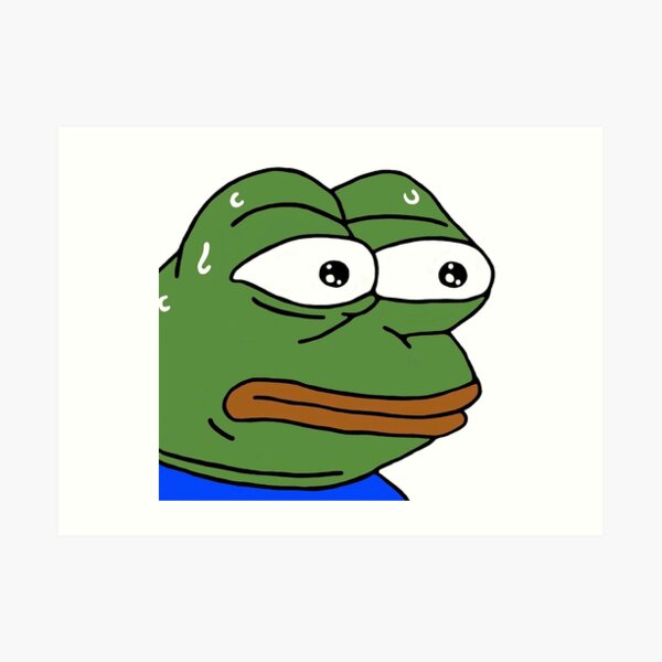 "Pepe sweating" Art Print by SCha Redbubble