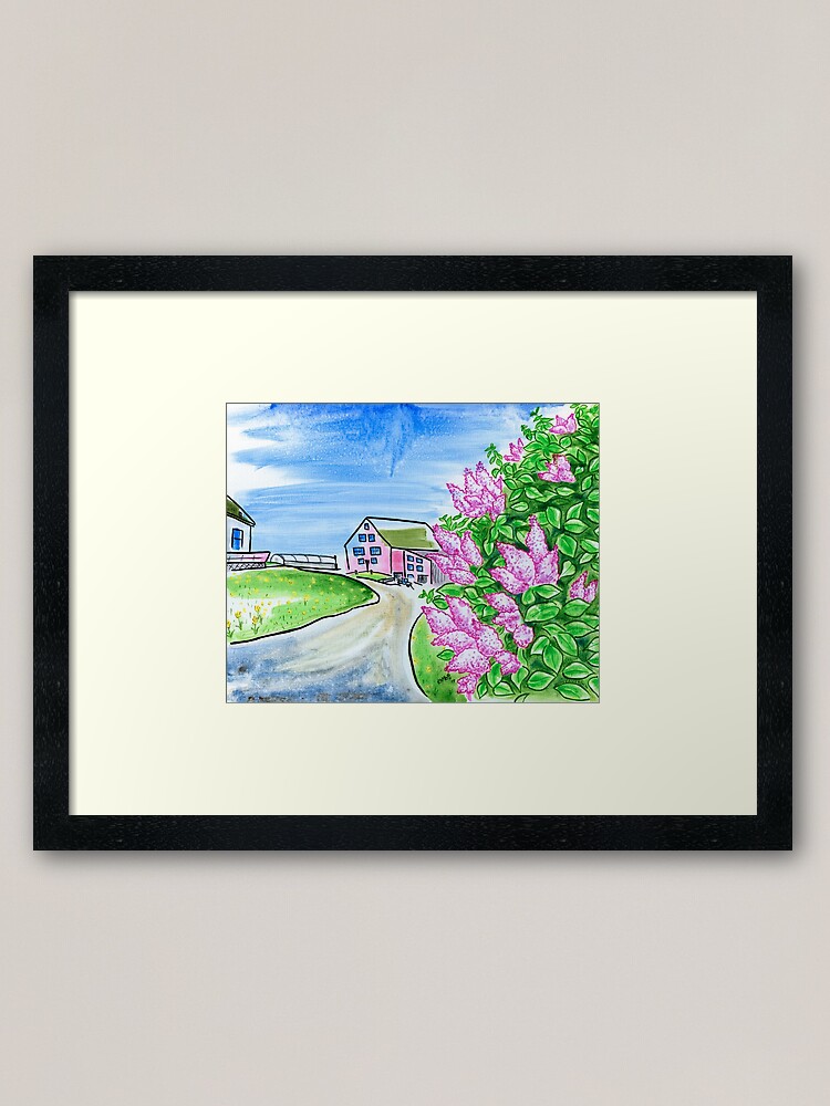 Alternate view of Spring Lilacs on the Farm Framed Art Print