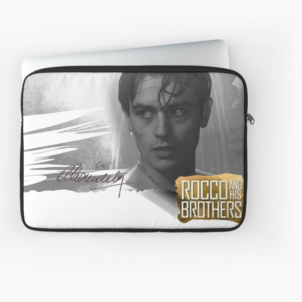 Alain Delon dans Rocco et ses frères, avec sa signature (par ACCI) Housse d'ordinateur