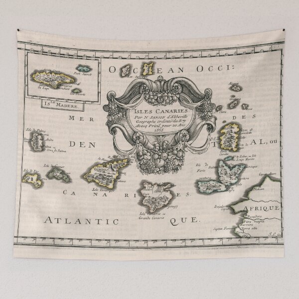 Item preview, Vintage Canary Islands Map (1656) designed and sold by BravuraMedia.