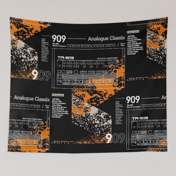 Item preview, 909 Classix Outline Orange designed and sold by synthshirts.