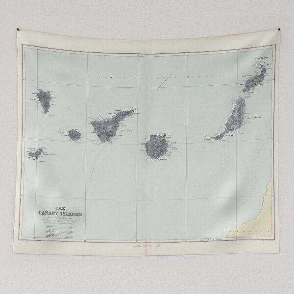 Item preview, Vintage Canary Islands Map (1904) designed and sold by BravuraMedia.