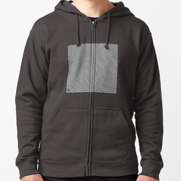Op art - art movement, short for optical art, is a style of visual art that uses optical illusions Zipped Hoodie