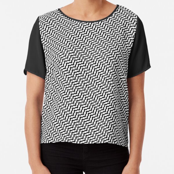 Op art - art movement, short for optical art, is a style of visual art that uses optical illusions Chiffon Top