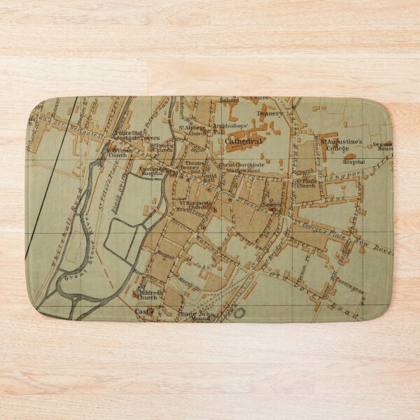Item preview, Vintage Canterbury England Map (1901) designed and sold by BravuraMedia.