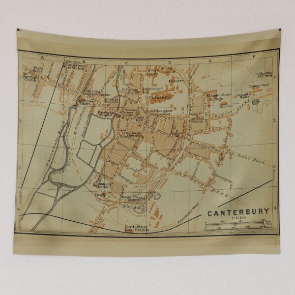 Item preview, Vintage Canterbury England Map (1901) designed and sold by BravuraMedia.