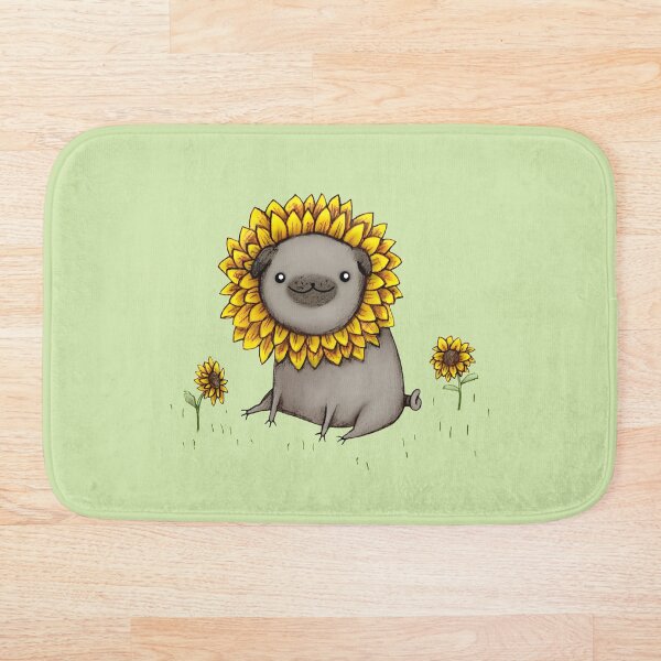 Pugflower Bath Mat