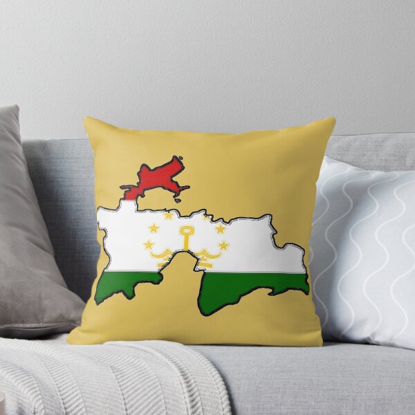 Item preview, Tajikistan Map With Tajik Flag designed and sold by Havocgirl.