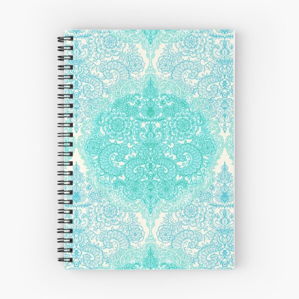 Item preview, Happy Place Doodle in Mint Green & Aqua designed and sold by micklyn.