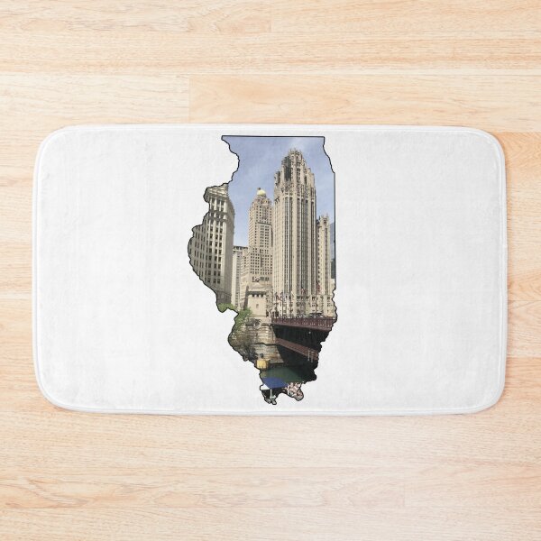 Item preview, Illinois State Outline (Downtown Chicago) designed and sold by gorff.
