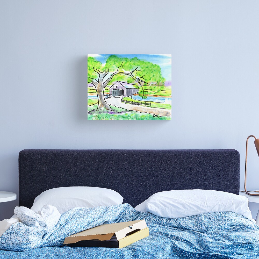 Covered Bridge Avonport Nova Scotia Canvas Print