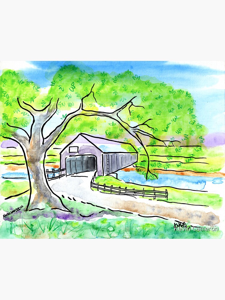 Covered Bridge Avonport Nova Scotia by kevinart1