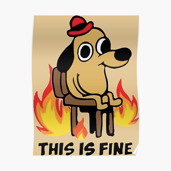 This Is Fine Meme Sticker