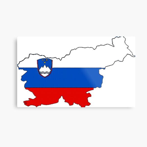 Russia Country Map Flag' Poster, picture, metal print, paint by dkDesign