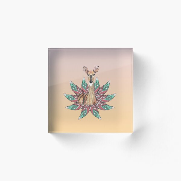 Deer Totem Acrylic Block