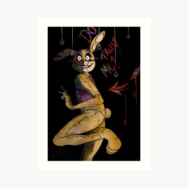 Five nights at Freddie's Glitchtrap  Art Print for Sale by Louaffi Shop