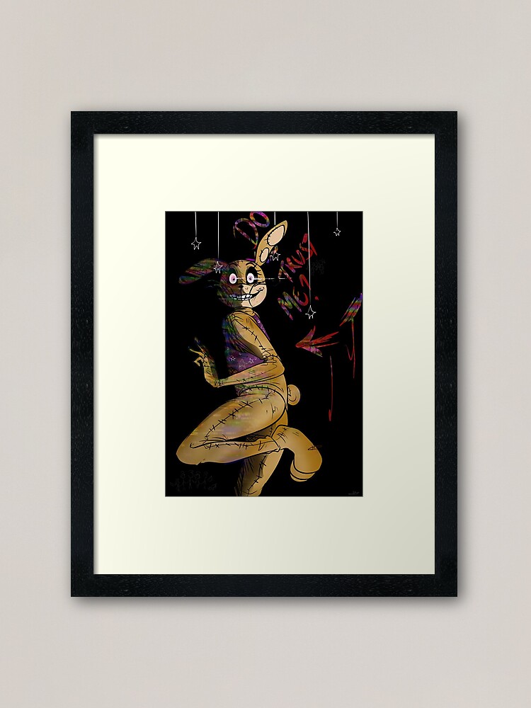 Glitchtrap Five Nights At Freddy S Vr Help Wanted Framed Art Print By Mldav Redbubble