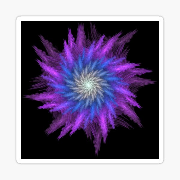 Spiraling, Furry Fractal Sticker