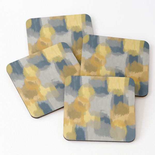 Item preview, Abstract Paint in Mustard Yellow, Grey, and Navy Blue designed and sold by kierkegaard.