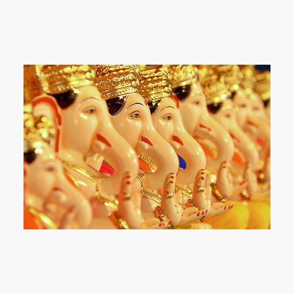Lord Ganesh & the Journey of unending festival Photographic Print