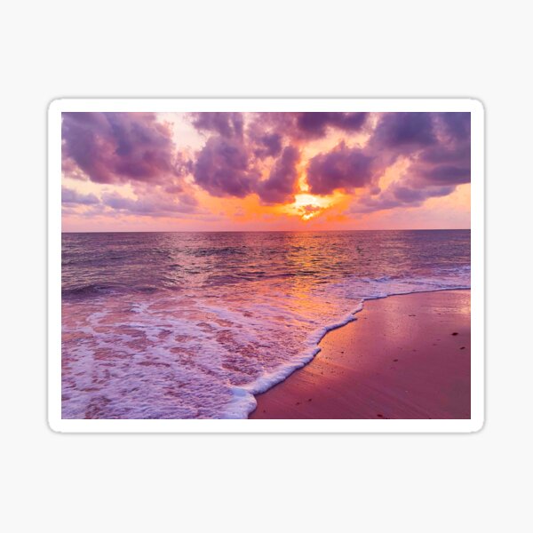 Sunset Purple & Gold Sticker