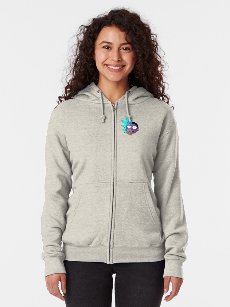 Alternate view of Galactic Rick and Morty Zipped Hoodie