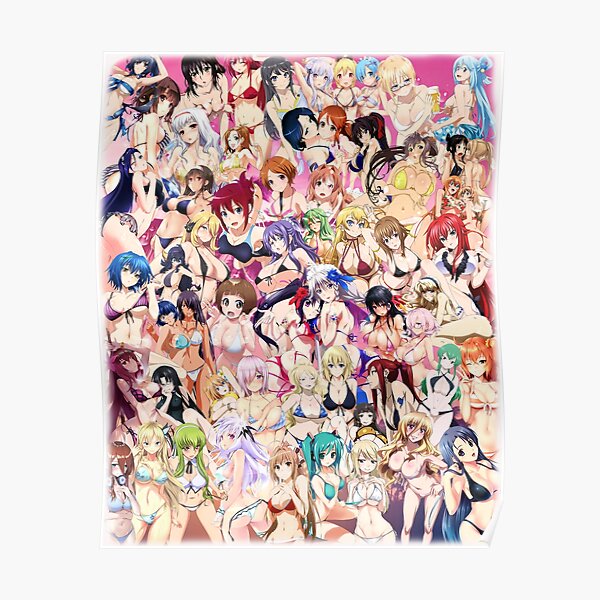 Anime Summer Bikini Girls Poster