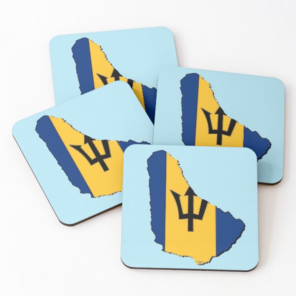 Item preview, Barbados Map With Barbadian Flag designed and sold by Havocgirl.