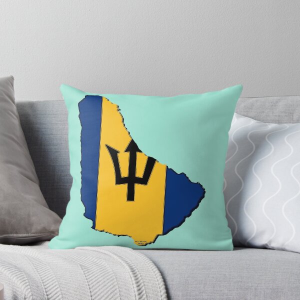 Item preview, Barbados Map With Barbadian Flag designed and sold by Havocgirl.