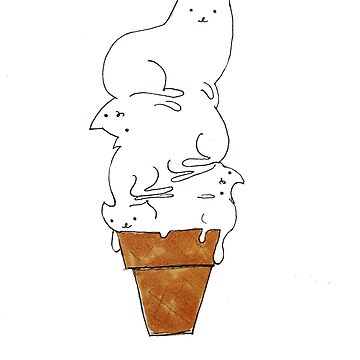 Melting Ice Cream Cone Decal