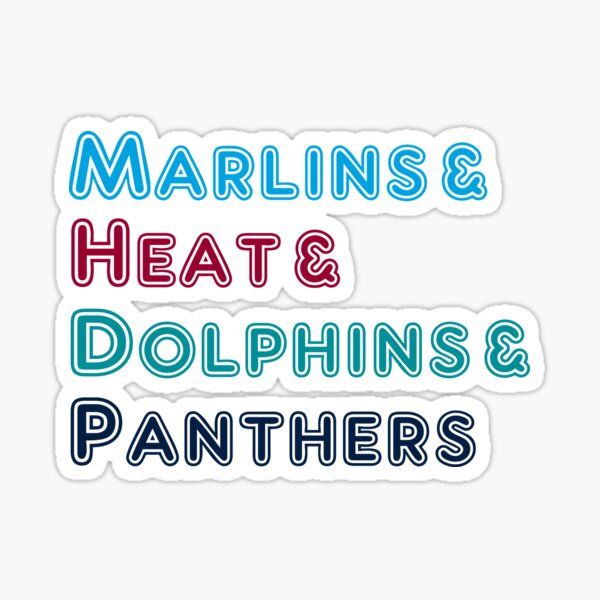 Florida Miami Marlins Retro Cooperstown Logo - 8x8 Full Color Die Cut Decal  at Sticker Shoppe