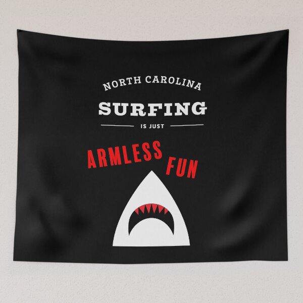 Item preview, North Carolina Surfing Armless Fun, Outer Banks Shark Attack designed and sold by Shirtpost-Co.