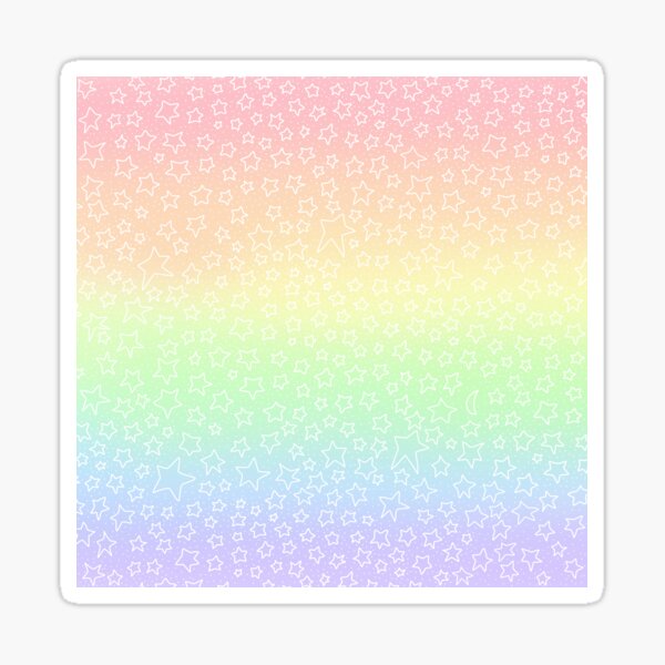 Vista previa del artículo con la obra «Estrellas y estrellas y estrellas - Pastel Rainbow», diseñado y vendido por Whoopsidoodle.