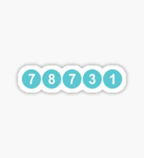 78731 ZIP Code Austin, Texas Sticker
