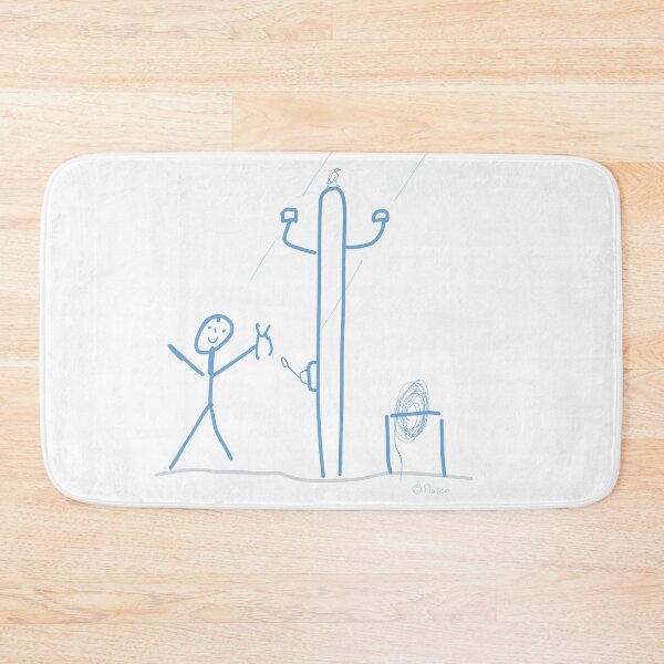 Item preview, Electrician Stickfigure  electricity cable installation Work job  designed and sold by KlareLinie.