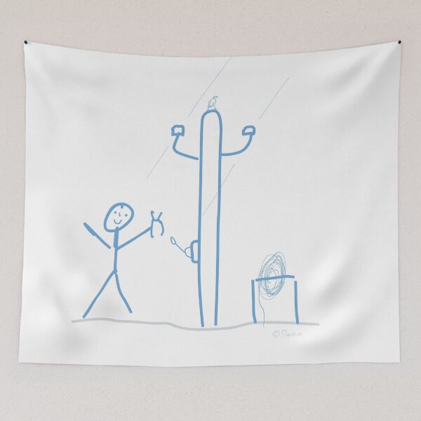 Item preview, Electrician Stickfigure  electricity cable installation Work job  designed and sold by KlareLinie.