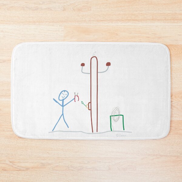 Item preview, Electrician Stickfigure  electricity cable installation Work job  designed and sold by KlareLinie.