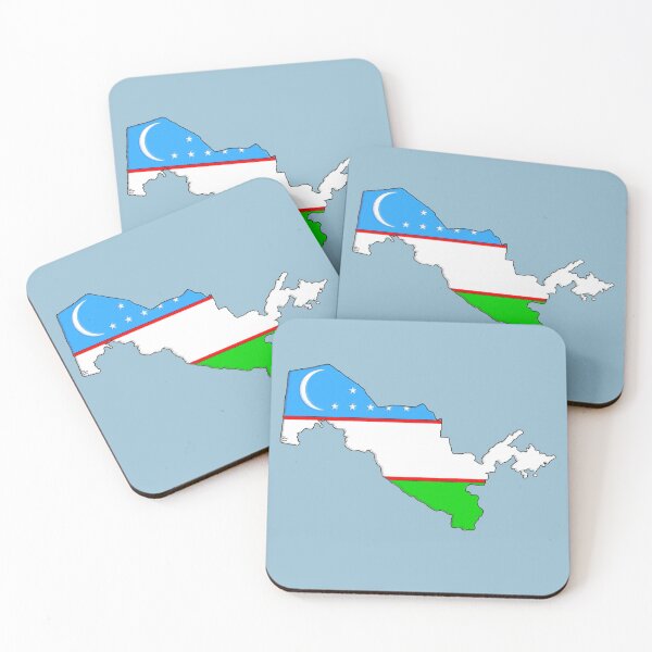 Item preview, Uzbekistan Map With Uzbek Flag designed and sold by Havocgirl.