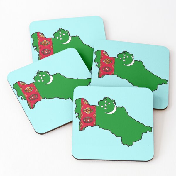 Item preview, Turkmenistan Map With Turkmenistan Flag designed and sold by Havocgirl.